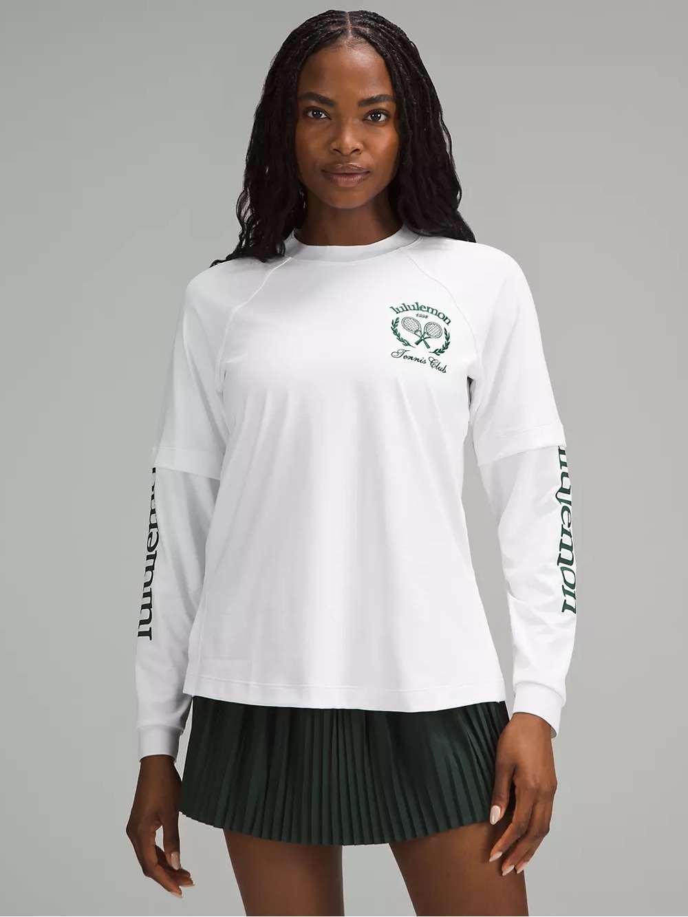 Lululemon Layered Long Sleeve Tennis Club UPF 40+ Sun Protection NWT Size 8 - Picture 1 of 8